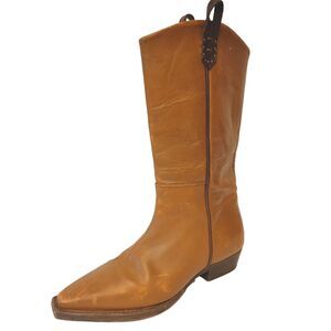 We The Free Montage Ochre/Brown Leather Cowboy Western Sz 37 Women Boots